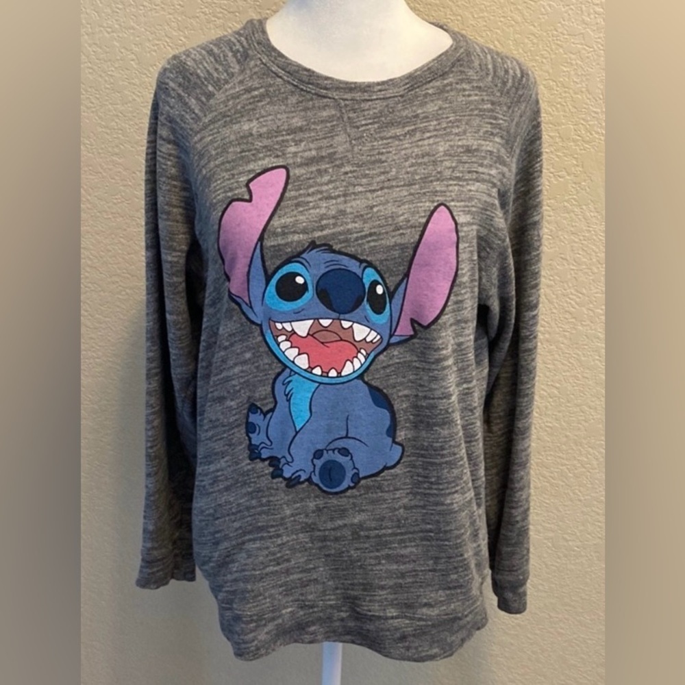 Disney Stitch Gray Sweatshirt. From Lilo & Stitch. Size S. Lightweight. - Picture 2 of 15
